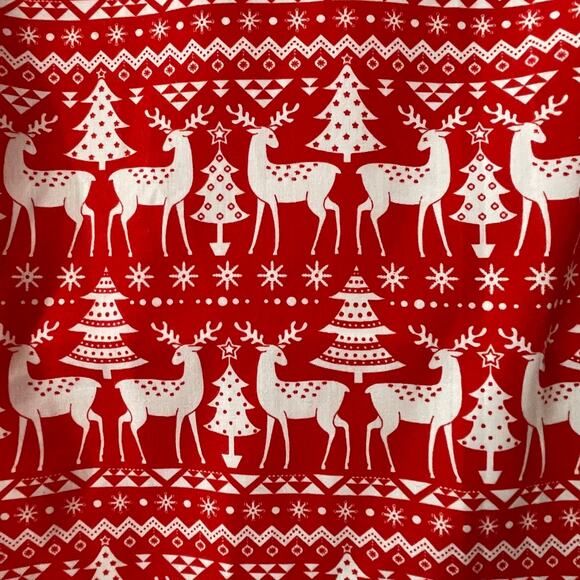 Simon Banks Reindeer Print Christmas Dress Shirt Size Medium (15.5) - Picture 3 of 4